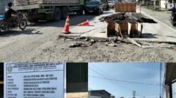 Gubsu ‘Diprank’ Dinas BMBKCK Sumut, Proyek Jalan Veteran Senilai Rp. 4,9 M Mangkrak, Dibanjiri Sumpah Serapah Pengendara Terjebak Macet