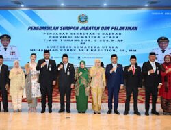 Bobby Nasution Lantik Timur Tumanggor Jadi Pj Sekdaprov Sumut, Ingatkan Jangan Ada Korupsi Anggaran